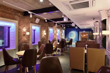 parlak renklerde Avrupa Restoran