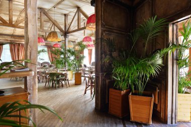 parlak renklerde Avrupa Restoran