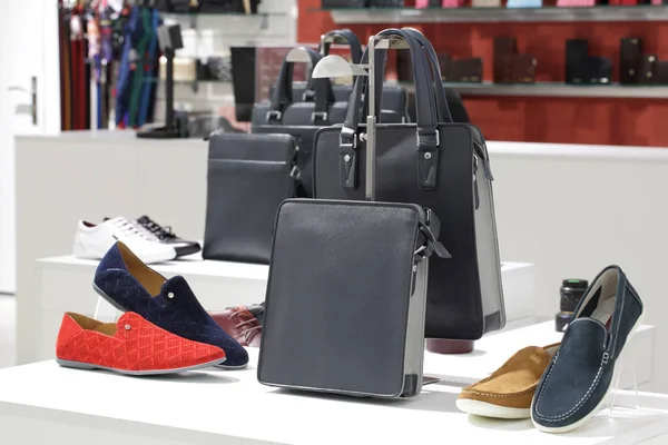 Interior of shoe store in modern european mall — Stock Photo, Image