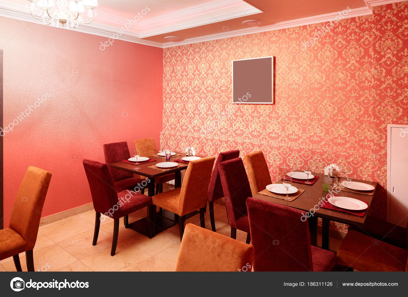 European Restaurant In Bright Colors Stock Photo C Fiphoto
