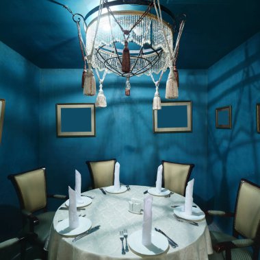 parlak renklerde Avrupa Restoran