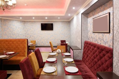 parlak renklerde Avrupa Restoran