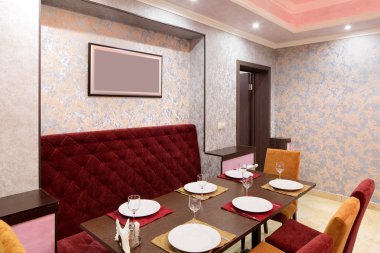 parlak renklerde Avrupa Restoran