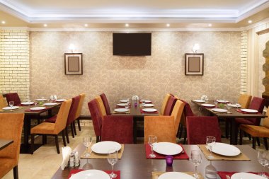 parlak renklerde Avrupa Restoran