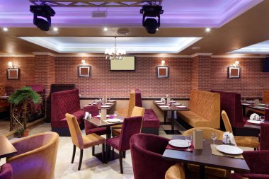 parlak renklerde Avrupa Restoran