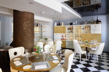 parlak renklerde Avrupa Restoran
