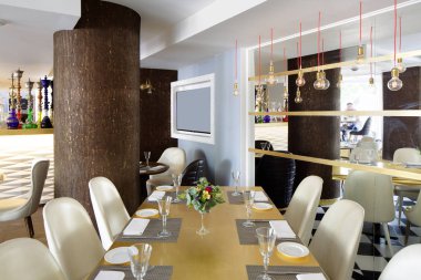 parlak renklerde Avrupa Restoran