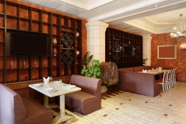 parlak renklerde Avrupa Restoran