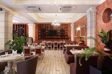 parlak renklerde Avrupa Restoran
