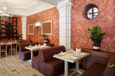 parlak renklerde Avrupa Restoran