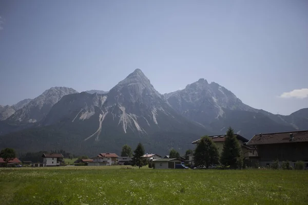 Blick Über Das Lermoos Österreich Stockbild