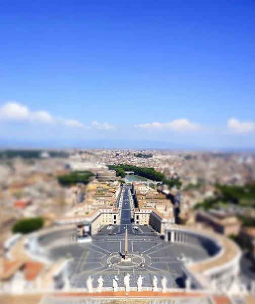 Panorama Pemandangan Kota Roma Dari Atas Basilika Santo Petrus Roma — Stok Foto