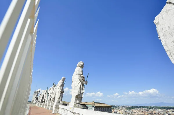 Zewnętrzny Plac Bazyliki Świętego Piotra Rzym Włochy — Zdjęcie stockowe