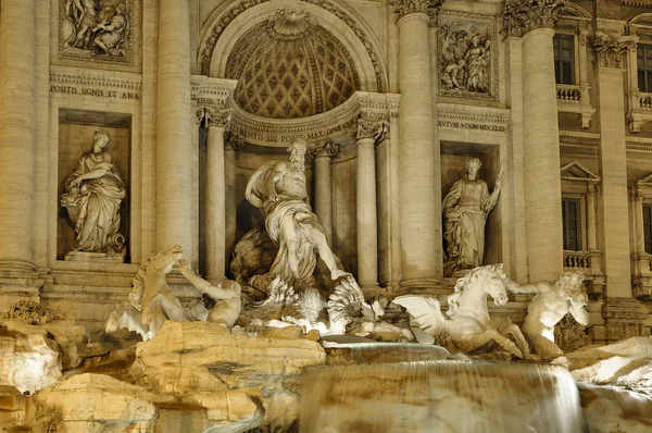 Fontana Trevi Musim Semi Terbesar Roma Italia — Stok Foto