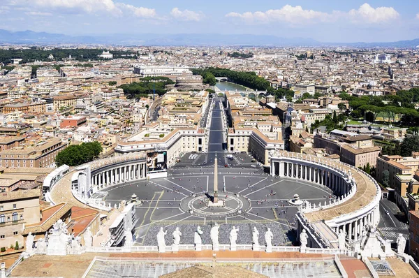 Panorama Pemandangan Kota Roma Dari Atas Basilika Santo Petrus Roma — Stok Foto