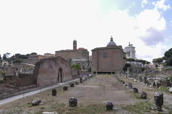 Colosseum and rome ruins, Rome, Italy