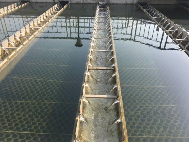 Atıksu arıtma tesisinde çalışma atık Kanal