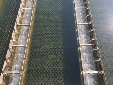 Atıksu arıtma tesisinde çalışma atık Kanal