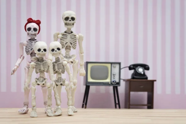 Het skelet familie portret — Stockfoto