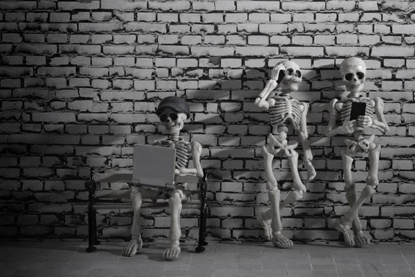 Σκελετός σε μια ψηφιακή εποχή — Φωτογραφία Αρχείου