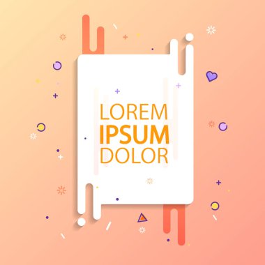 grafik öğeleri ve renkli arka plan ile tebrik kartı