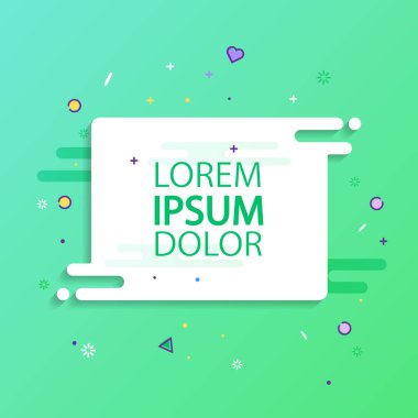 grafik öğeleri ve renkli arka plan ile tebrik kartı