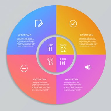 Daire şeklinde Infographic şablonları