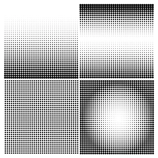Conjunto de fondos de medio tono. Color negro Gráficos Vectoriales