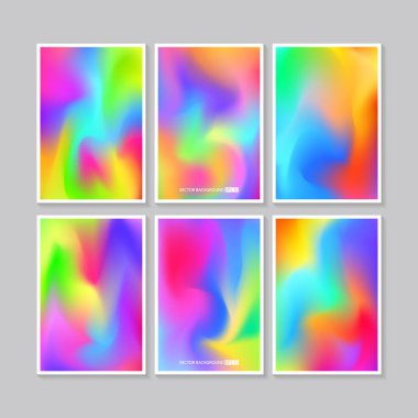 Renkli arka planlar ayarlayın. Vektör örgü şablonu.