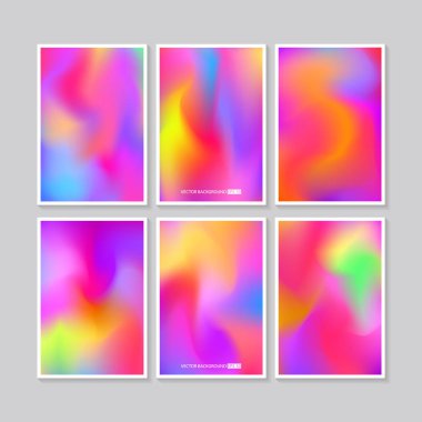 Renkli arka planlar ayarlayın. Vektör örgü şablonu.