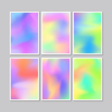 Renkli arka planlar ayarlayın. Vektör örgü şablonu.