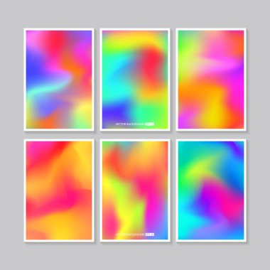 Renkli arka planlar ayarlayın. Vektör örgü şablonu.