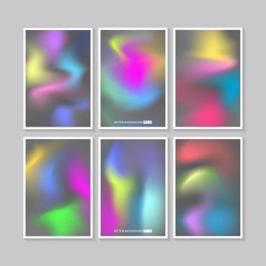 Renkli arka planlar ayarlayın. Vektör örgü şablonu.