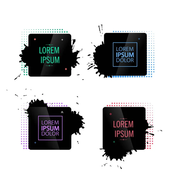 Siyah sıçraması ile soyut çerçeve