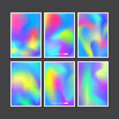 Renkli arka planlar ayarlayın. Vektör örgü şablonu.