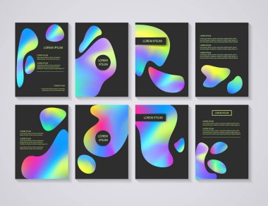 Renkli arka plan ile broşür el ilanı düzenleri