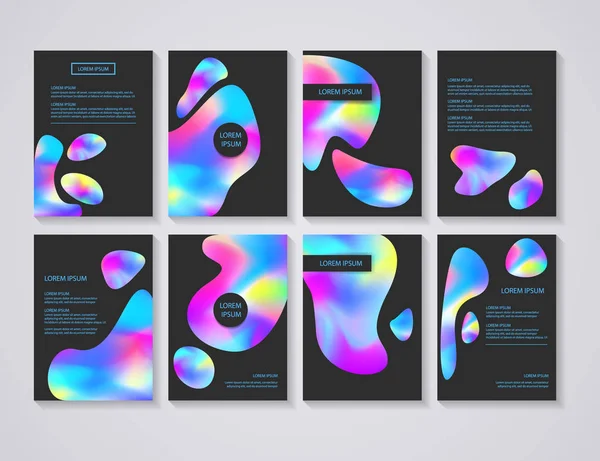 Brochure mises en page flyer avec fond coloré abstrait — Image vectorielle