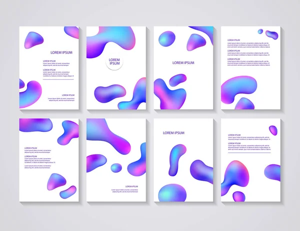 Brochure mises en page flyer avec fond coloré abstrait — Image vectorielle