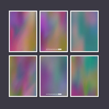 Renkli arka planlar ayarlayın. Vektör örgü şablonu.