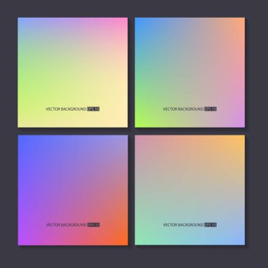 Renkli arka planlar ayarlayın. Vektör örgü şablonu.