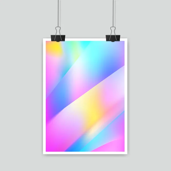 Hologramme fond coloré lumineux . — Image vectorielle