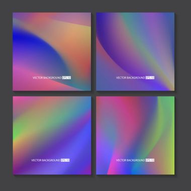 Renkli arka planlar ayarlayın. Vektör örgü şablonu.