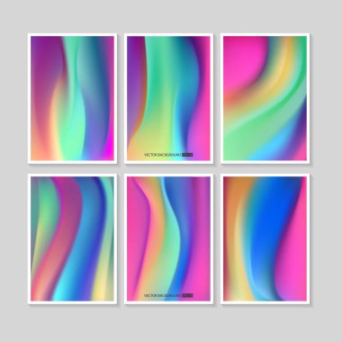 Renkli arka planlar ayarlayın. Vektör örgü şablonu.