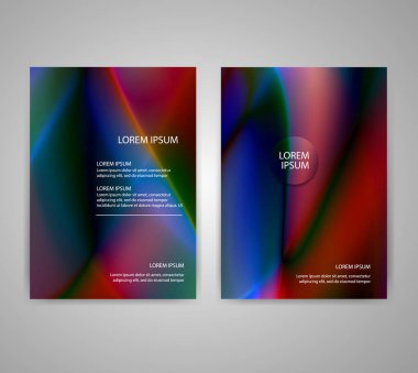 Renkli arka plan ile broşür el ilanı düzenleri