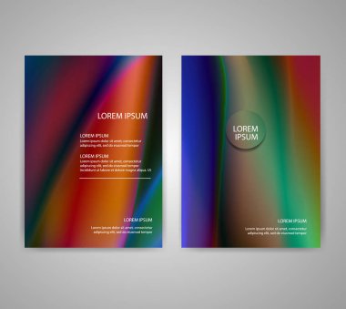 Renkli arka plan ile broşür el ilanı düzenleri