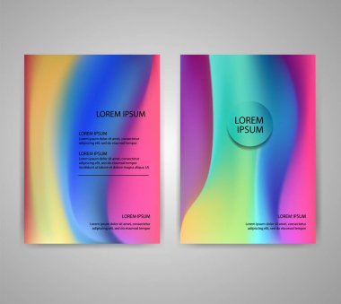 Renkli arka plan ile broşür el ilanı düzenleri