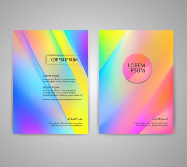 Renkli arka plan ile broşür el ilanı düzenleri