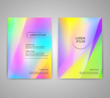 Renkli arka plan ile broşür el ilanı düzenleri