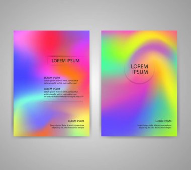 Renkli arka plan ile broşür el ilanı düzenleri