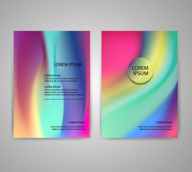 Renkli arka plan ile broşür el ilanı düzenleri